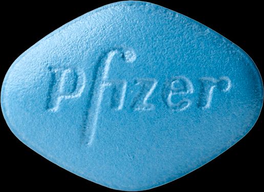 blue diamond shaped Pfizer Viagra pill