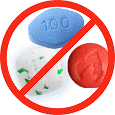3 pills crossed out