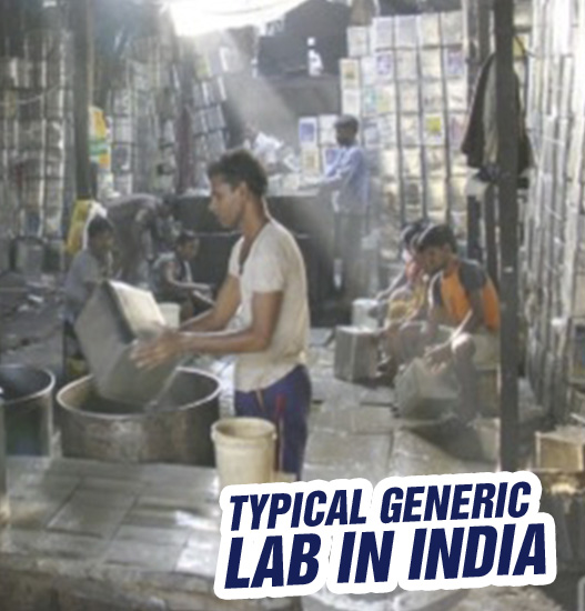 typical generic laboratory in India