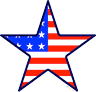 star in the style of an American flag